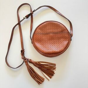 Patricia Nash Scafati Canteen Crossbody Bag
In Tan Twisted Woven Emboss Leather